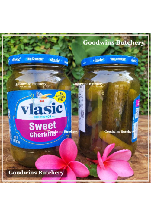 Pickle cucumber SWEET GHERKINS Vlasic USA 16fl.oz 473ml ACAR MENTIMUN